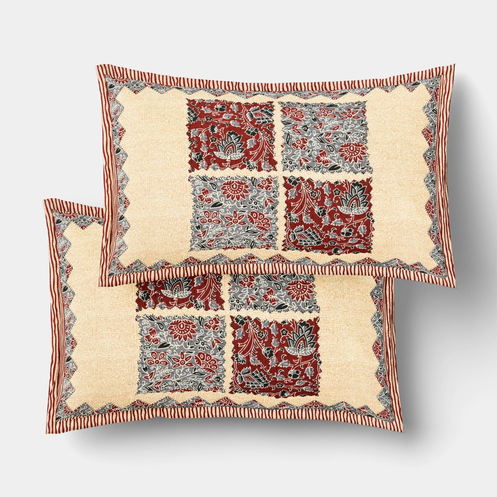 Rajasthani Traditionally Printed Cotton Doublebed Bedsheet With Pack of 2 Pillow Covers - Image 4